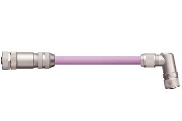 Harnessed Profibus Cables, PUR, connector A: Phoenix Contact M12, 5 poles, socket, straight, connector B: Phoenix Contact M12, 5 poles, socket, angled