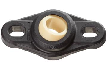Flange bearings with 2 mounting holes, EFOM, igubal®, spherical ball iglidur® J