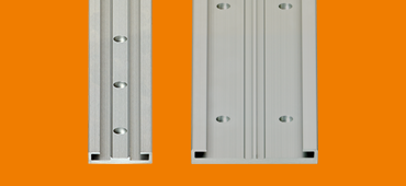 Clear anodised low-profile guide rails drylin® N