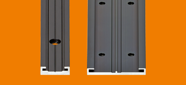 Black anodised low-profile guiding rail drylin® N