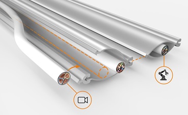 Systém vedení plochých kabelů e-skin® flat