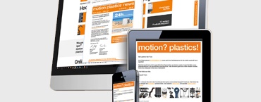 Monitor, tablet a smart phone s newsletterem igus