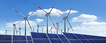 Solární a větrné zdroje obnovitelné energie