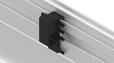 Příchytky k vodícímu žlabu