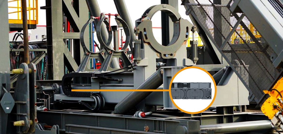 Jeřáb pro manipulaci s pojistkou proti výbuchu s produkty igus